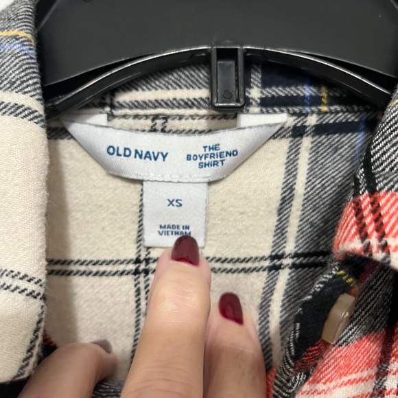 Old Navy Boyfriend flannel shirt XS - Picture 4 of 4